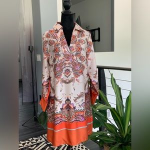 Elegant Boho dress. Semi Paisley design.